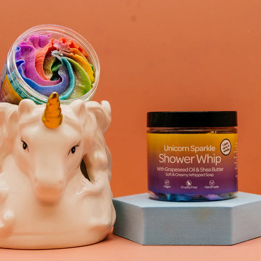 unicorn sparkle whipped soap